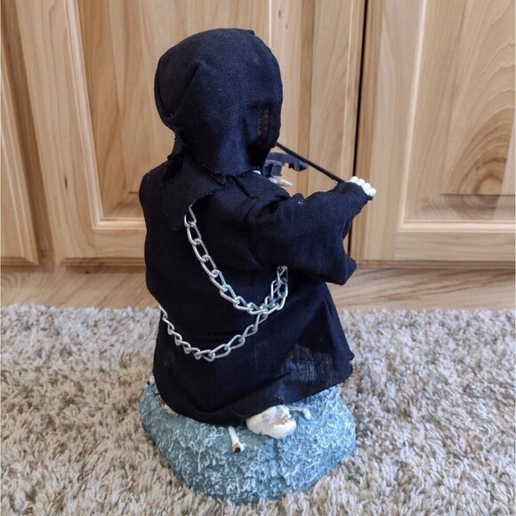 Vintage 1996 Gemmy Industries Grim Reaper Playing Violin Animated Halloween READ - Picture 3 of 9